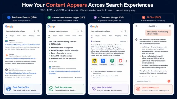 SEO vs GEO vs AEO: What Actually Matters in AI Search