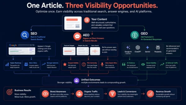 SEO vs GEO vs AEO